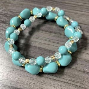 Handmade turquoise bracelet set